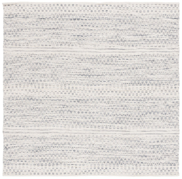 Safavieh Kilim 954 Hand Woven Solid & Tonal Rug Ivory / Dark Grey 6' x 6' Square