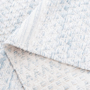 Safavieh Kilim 954 Hand Woven Solid & Tonal Rug Ivory / Light Blue 5' x 8'