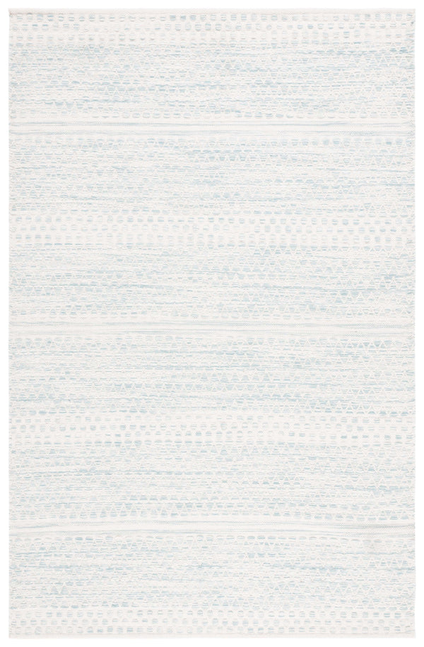 Safavieh Kilim 954 Hand Woven Solid & Tonal Rug Ivory / Light Blue 5' x 8'