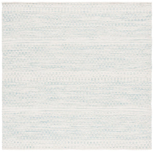 Safavieh Kilim 954 Hand Woven Solid & Tonal Rug Ivory / Light Blue 6' x 6' Square
