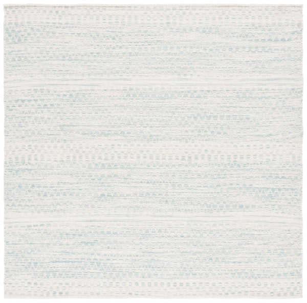 Safavieh Kilim 954 Hand Woven Solid & Tonal Rug Ivory / Light Blue 6' x 6' Square