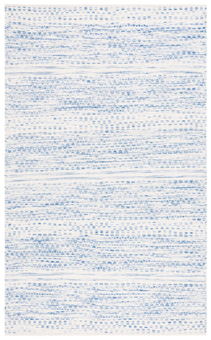 Safavieh Kilim 954 Hand Woven Solid & Tonal Rug Ivory / Blue 5' x 8'