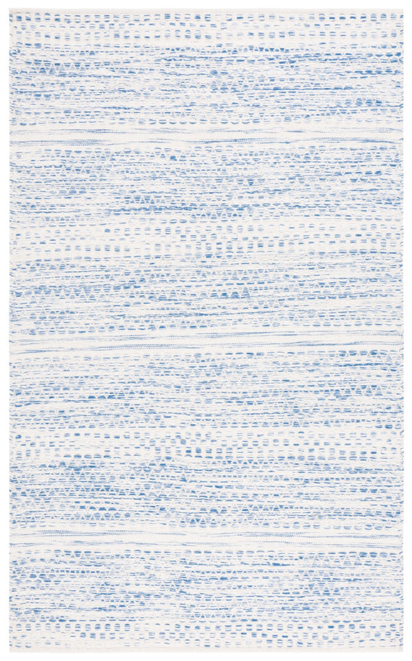 Safavieh Kilim 954 Hand Woven Solid & Tonal Rug Ivory / Blue 5' x 8'