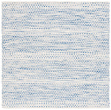 Safavieh Kilim 954 Hand Woven Solid & Tonal Rug Ivory / Blue 6' x 6' Square