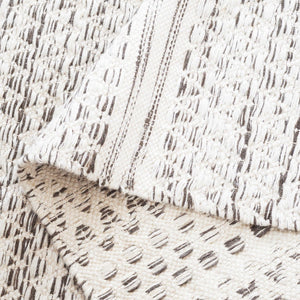 Safavieh Kilim 954 Hand Woven Solid & Tonal Rug Ivory / Brown 5' x 8'