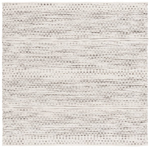 Safavieh Kilim 954 Hand Woven Solid & Tonal Rug Ivory / Brown 6' x 6' Square