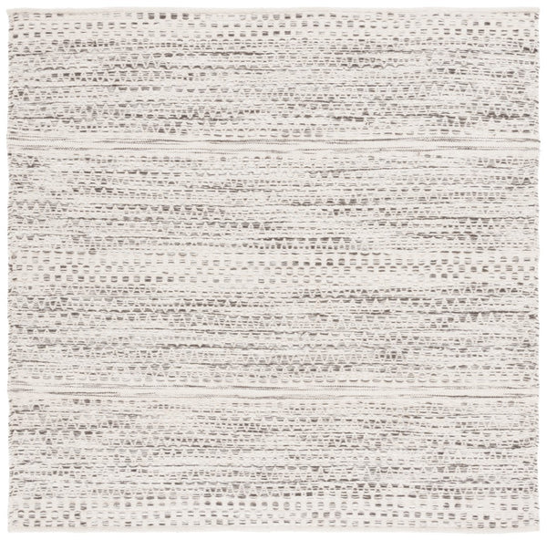 Safavieh Kilim 954 Hand Woven Solid & Tonal Rug Ivory / Brown 6' x 6' Square