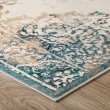 Dalyn Rugs Karma KM23 Power Woven 60% Polypropylene/40% Polyester Traditional Rug Ivory 9'4" x 13'2" KM23IV9X13