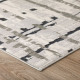 Dalyn Rugs Karma KM4 Power Woven 60% Polypropylene/40% Polyester Contemporary Rug Grey 9'4" x 13'2" KM4GR9X13