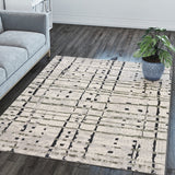 Dalyn Rugs Karma KM4 Power Woven 60% Polypropylene/40% Polyester Contemporary Rug Grey 9'4" x 13'2" KM4GR9X13