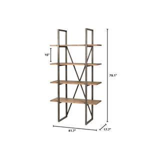 Lh Imports Kenya Small Cain Rack - Reclaimed Pine With Metal Frame, Stylish Storage Solution For Home Decor Brown,Grey Reclaimed Pine,Metal Kna07