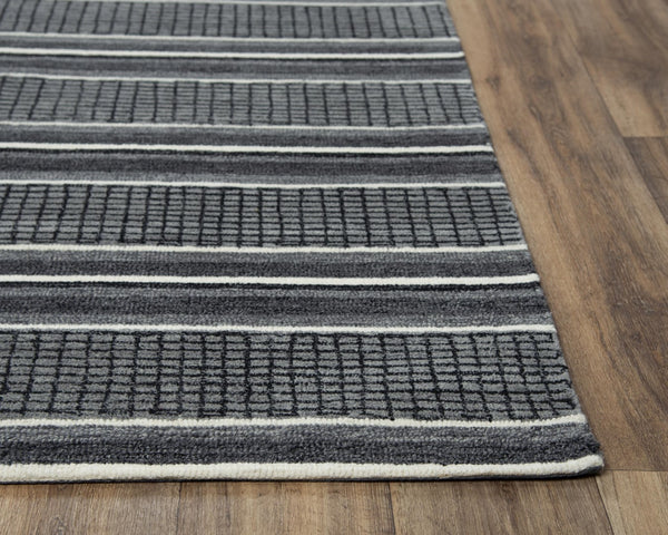 Rizzy Katana KNA894 Hand Tufted Casual Wool Rug Charcoal 8'6" x 11'6"