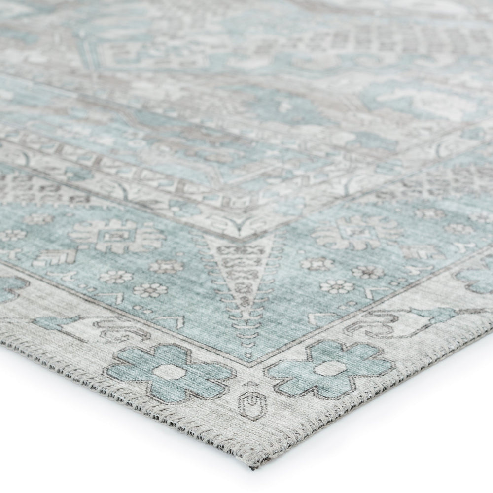 Jaipur Living Keyara By Nikki Chu Issa Knc01 Powerloomed Machinemade 100% Polyester Vintage Medallion Indoor Rug Blue, Light Gray 100% Polyester, 70% Poly 30% Cotton Rug152565