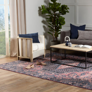 Jaipur Living Nikki Chu Vintage Medallion Runner Rug Distressed Floral Polyester Hallway Accent RUG152569