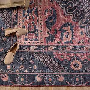 Jaipur Living Nikki Chu Vintage Medallion Runner Rug Distressed Floral Polyester Hallway Accent RUG152569