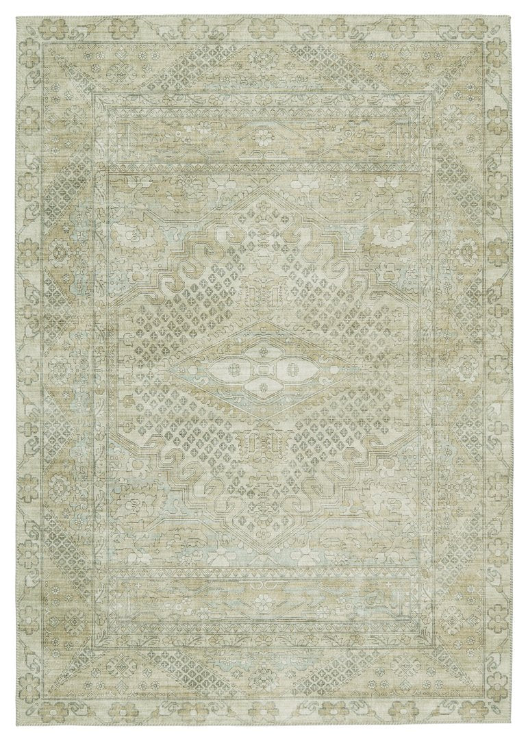 Jaipur Living Keyara By Nikki Chu Issa Knc03 Powerloomed Machinemade 100% Polyester Vintage Medallion Indoor Rug Yellow, Gray 100% Polyester, 70% Poly 30% Cotton Rug152573