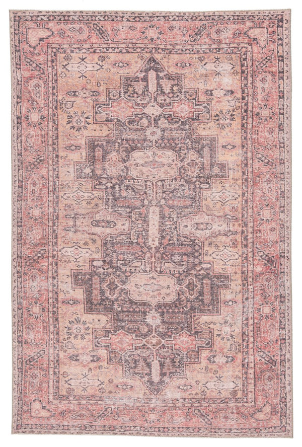 Jaipur Living Kindred Cosima Knd06 Powerloomed Machinemade 100% Polyester Traditional Medallion Indoor Rug Pink, Gray 100% Polyester, 80% Polyester 20% Co Rug146170