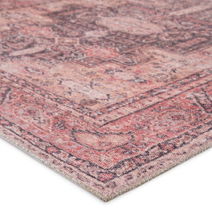 Jaipur Living Kindred Cosima Knd06 Powerloomed Machinemade 100% Polyester Traditional Medallion Indoor Rug Pink, Gray 100% Polyester, 80% Polyester 20% Co Rug146170