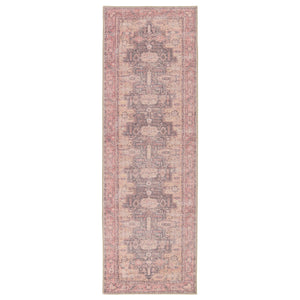 Jaipur Living Kindred Cosima Knd06 Powerloomed Machinemade 100% Polyester Traditional Medallion Indoor Rug Pink, Gray 100% Polyester, 80% Polyester 20% Co Rug146170