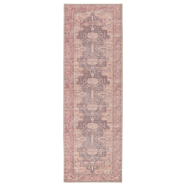 Jaipur Living Kindred Cosima Knd06 Powerloomed Machinemade 100% Polyester Traditional Medallion Indoor Rug Pink, Gray 100% Polyester, 80% Polyester 20% Co Rug146170