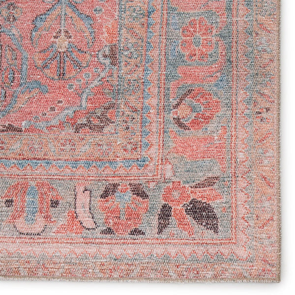 Jaipur Living Kindred Pippa Knd07 Powerloomed Machinemade 100% Polyester Traditional Medallion Indoor Rug Pink, Light Blue 100% Polyester, 80% Polyester 20% Co Rug156648