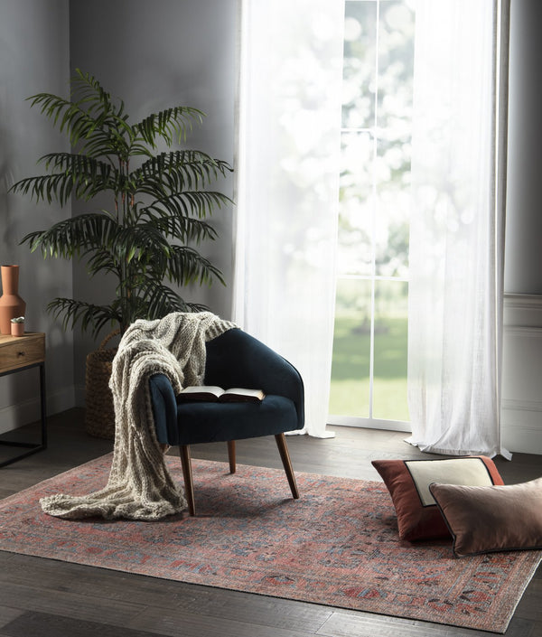 Jaipur Living Kindred Pippa Knd07 Powerloomed Machinemade 100% Polyester Traditional Medallion Indoor Rug Pink, Light Blue 100% Polyester, 80% Polyester 20% Co Rug156648