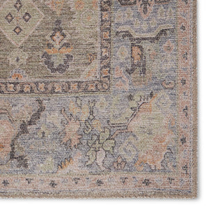 Jaipur Living Kindred Avin Knd09 Powerloomed Machinemade 100% Polyester Traditional Vintage Look Indoor Rug Green, Blue 100% Polyester, 80% Polyester 20% Co Rug148956