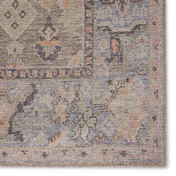 Jaipur Living Kindred Avin Knd09 Powerloomed Machinemade 100% Polyester Traditional Vintage Look Indoor Rug Green, Blue 100% Polyester, 80% Polyester 20% Co Rug148956