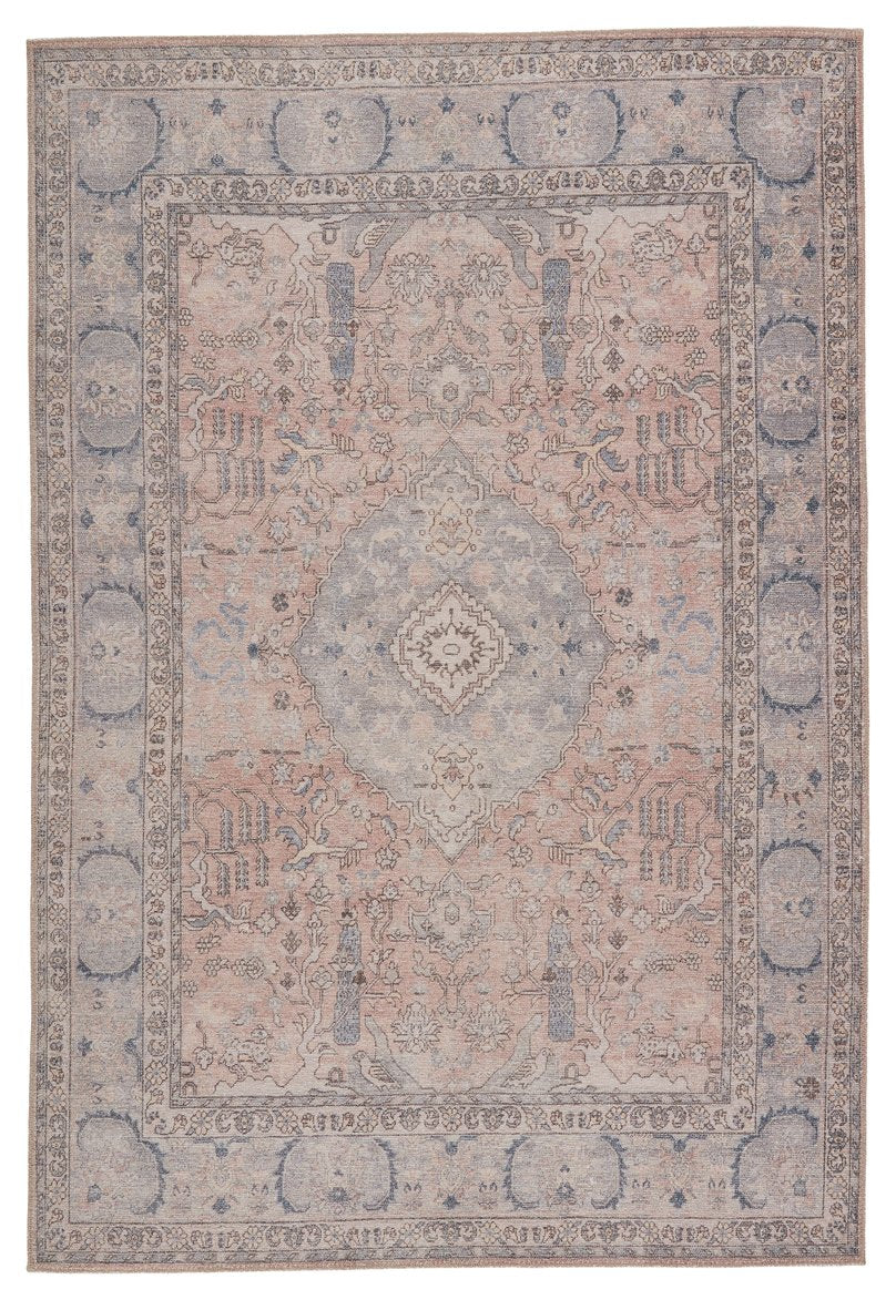 Jaipur Living Kindred Kadin Knd10 Powerloomed Machinemade 100% Polyester Traditional Medallion Indoor Rug Gray, Blue 100% Polyester, 80% Polyester 20% Co Rug148960