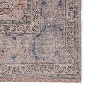 Jaipur Living Kindred Kadin Knd10 Powerloomed Machinemade 100% Polyester Traditional Medallion Indoor Rug Gray, Blue 100% Polyester, 80% Polyester 20% Co Rug148960