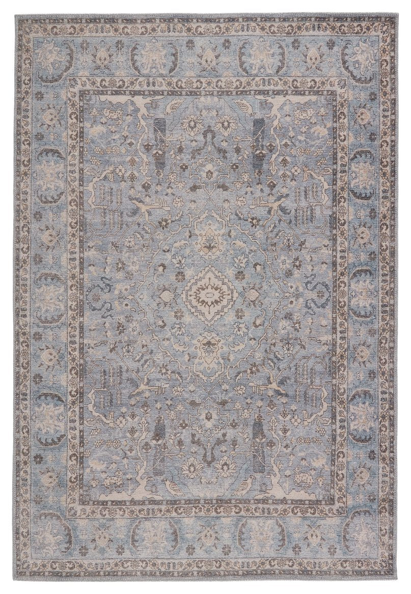 Jaipur Living Kindred Kadin Knd12 Powerloomed Machinemade 100% Polyester Traditional Medallion Indoor Rug Blue, Brown 100% Polyester, 80% Polyester 20% Co Rug148965