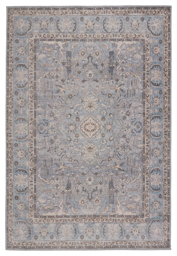 Jaipur Living Kindred Kadin Knd12 Powerloomed Machinemade 100% Polyester Traditional Medallion Indoor Rug Blue, Brown 100% Polyester, 80% Polyester 20% Co Rug148965