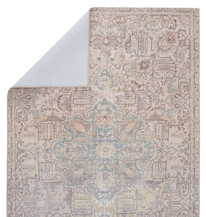 Jaipur Living Kindred Parisa Knd14 Powerloomed Machinemade 100% Polyester Traditional Medallion Indoor Rug Tan, Light Blue 100% Polyester, 80% Polyester 20% Co Rug150197