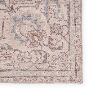 Jaipur Living Kindred Parisa Knd14 Powerloomed Machinemade 100% Polyester Traditional Medallion Indoor Rug Tan, Light Blue 100% Polyester, 80% Polyester 20% Co Rug150197