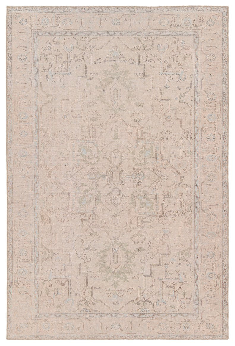 Jaipur Living Kindred Josephine Knd17 Powerloomed Machinemade 100% Polyester Traditional Medallion Indoor Rug Tan, Light Blue 100% Polyester, 50%Cot40%Poly10%Oth Rug157888