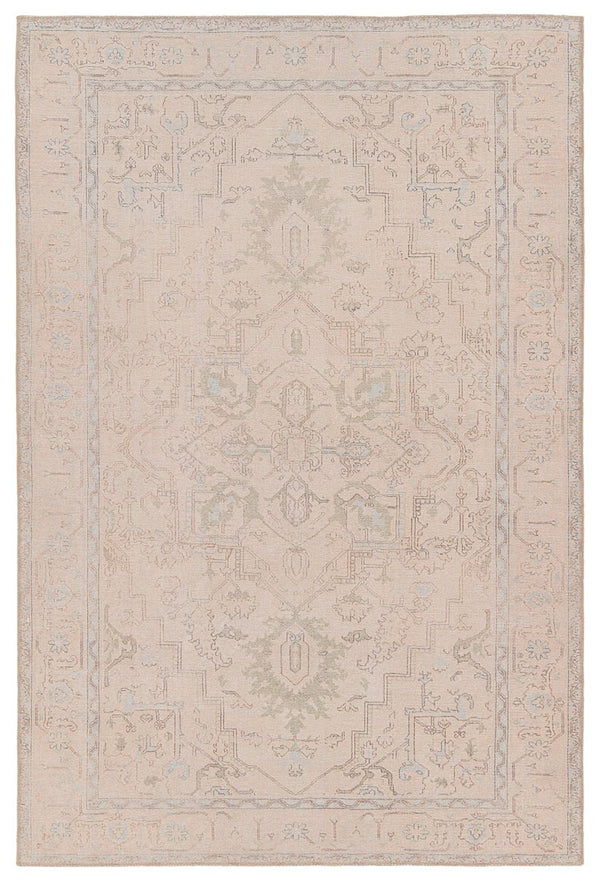 Jaipur Living Kindred Josephine Knd17 Powerloomed Machinemade 100% Polyester Traditional Medallion Indoor Rug Tan, Light Blue 100% Polyester, 50%Cot40%Poly10%Oth Rug157888