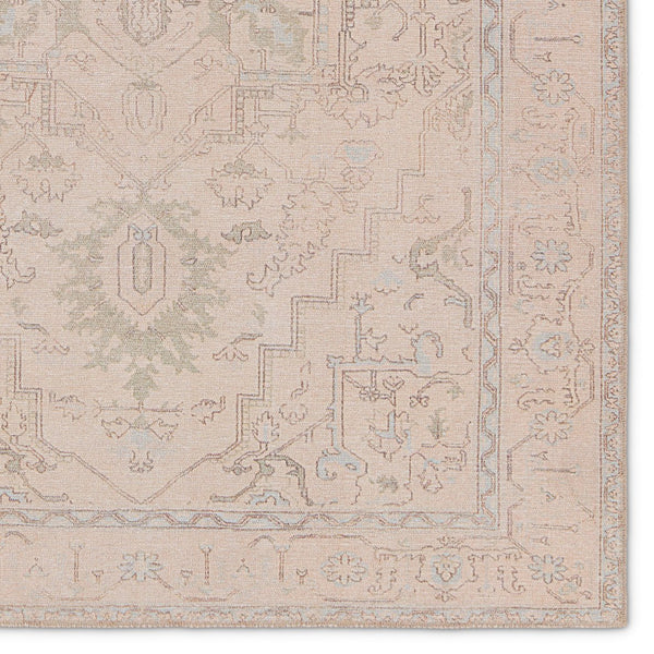 Jaipur Living Kindred Josephine Knd17 Powerloomed Machinemade 100% Polyester Traditional Medallion Indoor Rug Tan, Light Blue 100% Polyester, 50%Cot40%Poly10%Oth Rug157888
