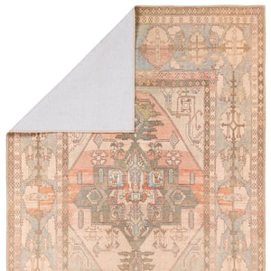 Jaipur Living Kindred Savine Knd19 Powerloomed Machinemade 100% Polyester Traditional Medallion Indoor Rug Orange, Tan 100% Polyester, Recycled Poly Cotton Woven Canvas Rug161104