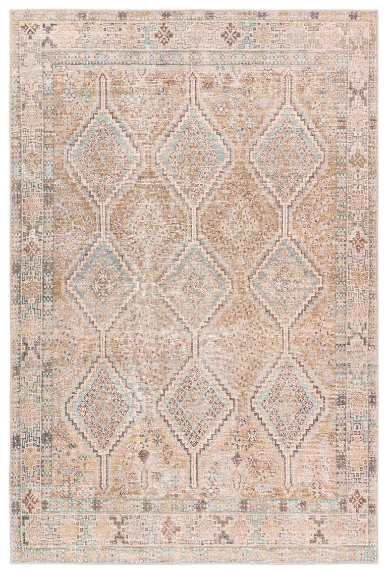 Jaipur Living Kindred Marquesa Knd20 Powerloomed Machinemade 100% Polyester Vintage Trellis Indoor Rug Yellow, Tan 100% Polyester, 80% Polyester 20% Co Rug161458