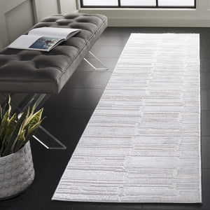 Safavieh Kingston Modern Power-loomed Runner Area Rug - Soft, Durable, Elegant Design For Any Space Ivory ,Light Grey 70% Polypropylene,30% Polyester Kng100a-28