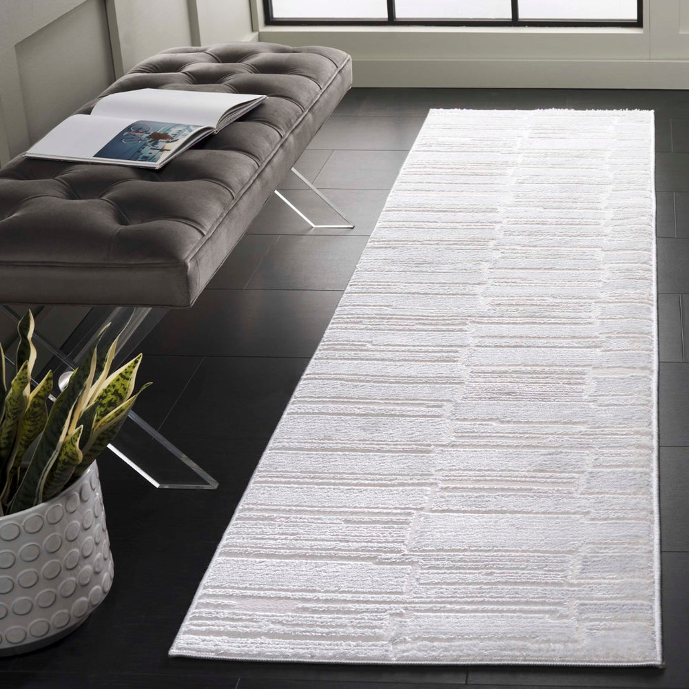Safavieh Kingston Luxurious Power-loomed Area Rug For Modern Elegance And Comfort In Any Space Ivory ,Light Grey 70% Polypropylene,30% Polyester Kng100a-9