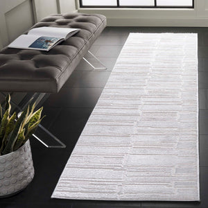 Safavieh Kingston Luxurious Power-loomed Area Rug For Modern Elegance And Comfort In Any Space Ivory ,Light Grey 70% Polypropylene,30% Polyester Kng100a-9