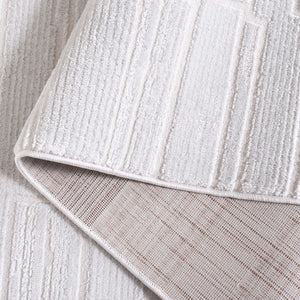 Safavieh Kingston Luxurious Power-loomed Area Rug For Modern Elegance And Comfort In Any Space Ivory ,Light Grey 70% Polypropylene,30% Polyester Kng100a-9