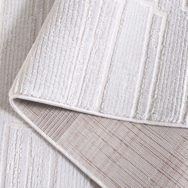 Safavieh Kingston Luxurious Power-loomed Area Rug For Modern Elegance And Comfort In Any Space Ivory ,Light Grey 70% Polypropylene,30% Polyester Kng100a-9