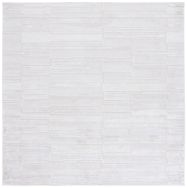 Safavieh Kingston Modern Power-loomed Runner Area Rug - Soft, Durable, Elegant Design For Any Space Ivory ,Light Grey 70% Polypropylene,30% Polyester Kng100a-7sq