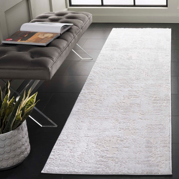 Safavieh Kingston Modern 4' X 6' Area Rug - Elegant Power-loomed Design For Cozy Contemporary Spaces Ivory ,Light Grey 70% Polypropylene,30% Polyester Kng102a-4