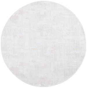 Safavieh Kingston Round Area Rug - Elegant Turkish Design, Soft Plush Texture, Perfect For Modern Living Spaces Ivory ,Light Grey 70% Polypropylene,30% Polyester Kng102a-7r