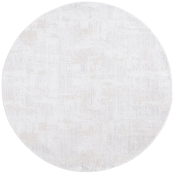 Safavieh Kingston Round Area Rug - Elegant Turkish Design, Soft Plush Texture, Perfect For Modern Living Spaces Ivory ,Light Grey 70% Polypropylene,30% Polyester Kng102a-7r
