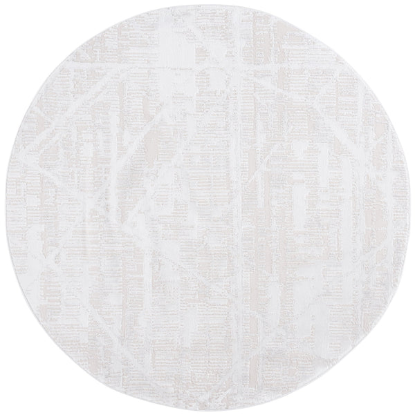 Safavieh Kingston Modern Runner Rug - Chic Power Loomed Design For Contemporary Spaces, Durable & Stylish Ivory ,Light Grey 70% Polypropylene,30% Polyester Kng104a-7r