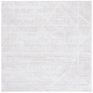Safavieh Kingston Modern Runner Rug - Chic Power Loomed Design For Contemporary Spaces, Durable & Stylish Ivory ,Light Grey 70% Polypropylene,30% Polyester Kng104a-7sq